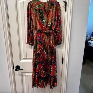 NWT FARM RIO layered wrap dress